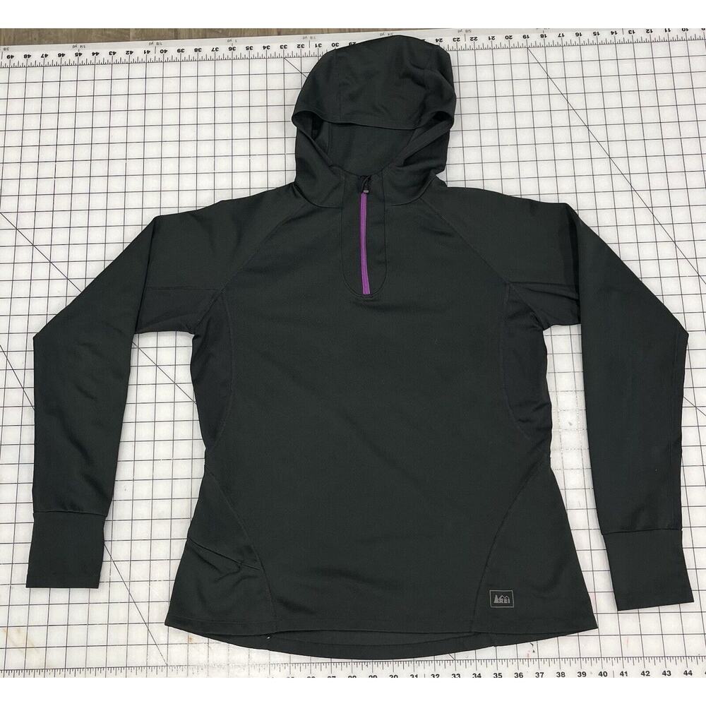 REI women’s Jacket Pullover Hood Long Sleeve Pockets Medium I5